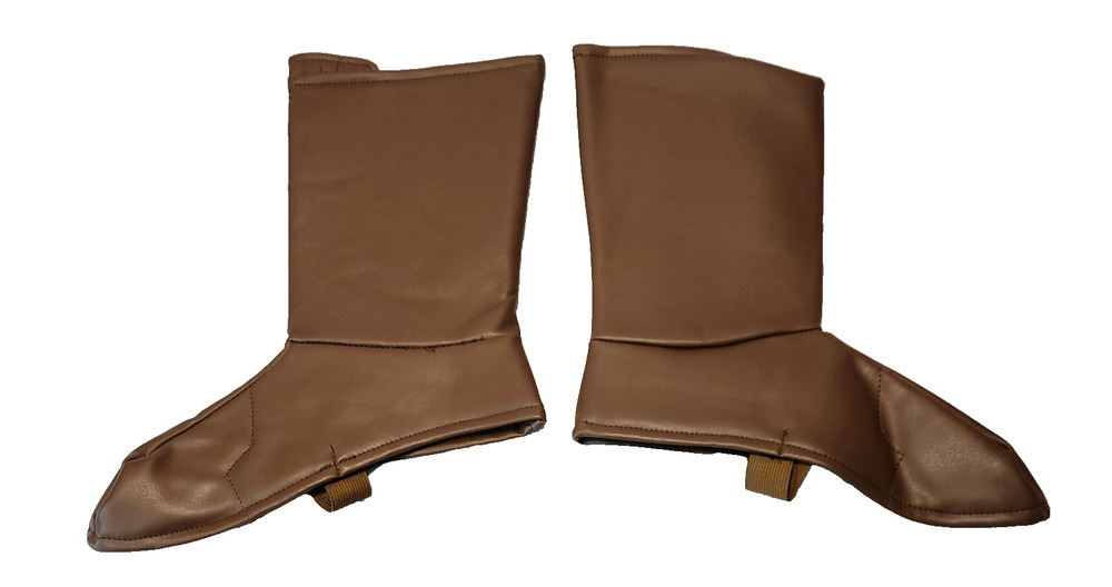 Superhero/Cowboy Halloween Costume Faux Pleather Boot Spats Shoe Covers -Adult